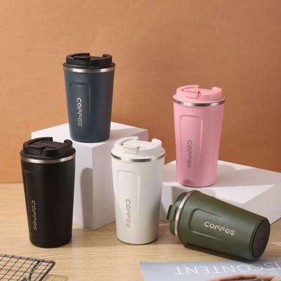 Edelstahl Vakuumisolierte Reisebecher 380ml 510ml Damen Schlank Doppelwandig Kaffeetasse Büro Zuhause Auto