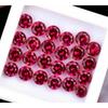 2.30 Carat CERTIFIED 12 pcs Natural Red Ruby Round Cut Ring Size Loose Gemstone
