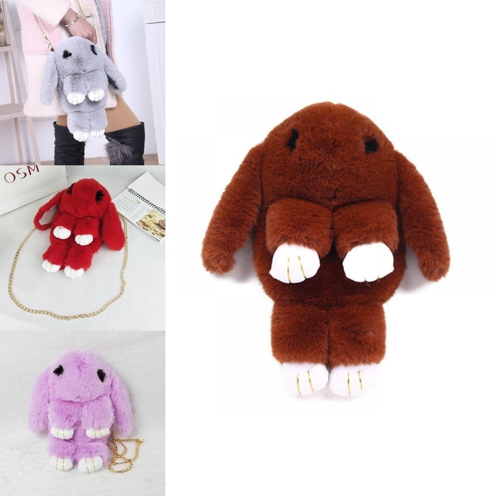 Cute And Versatile Rabbit Purse Tote Bunny Backpack With Shoulder Chain