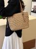 2025 Women's French Woven Straw Bag - Seaside Vacation Shoulder Beach Handbag
