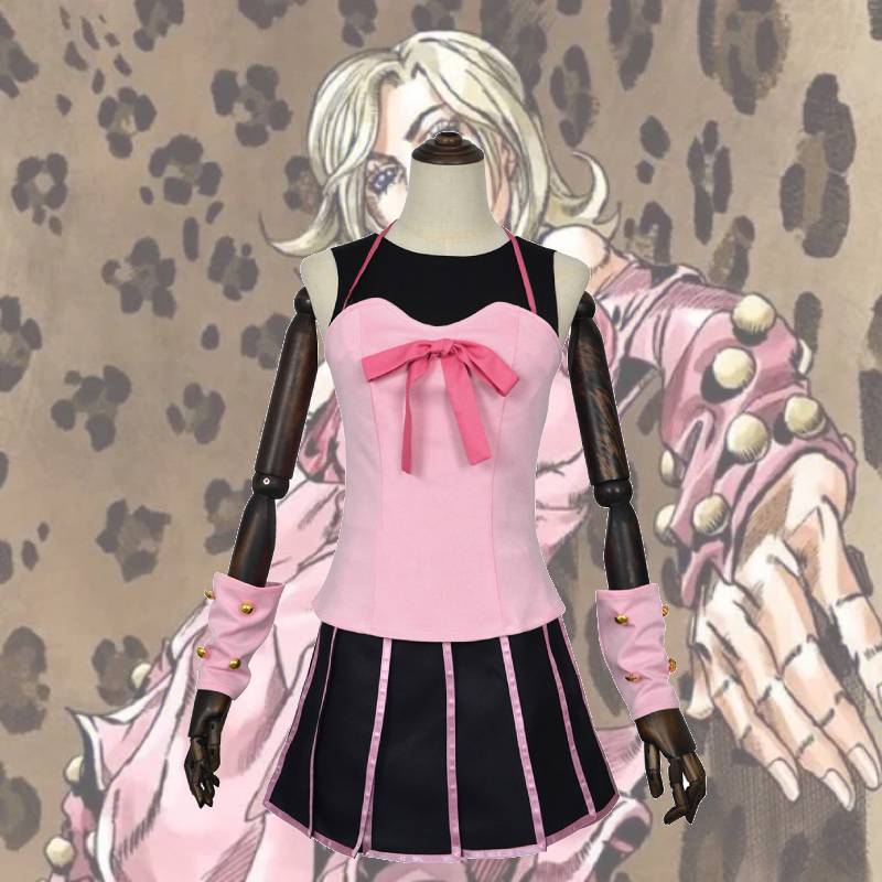 Jojos Bizarre Adventure Lucy Steel Cosplay Dress With Polyester Fabric For Anime Role Play Fans