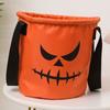 Halloween Candy Basket with LED Light Large Capacity Handle Design Pumpkin Shaped Candy Treat Bags Party Decoration