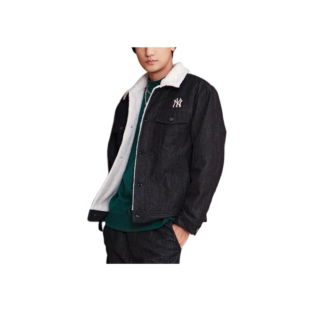 New MLB Denim Jackets Unisex Black 3ADKEC126-50BKS