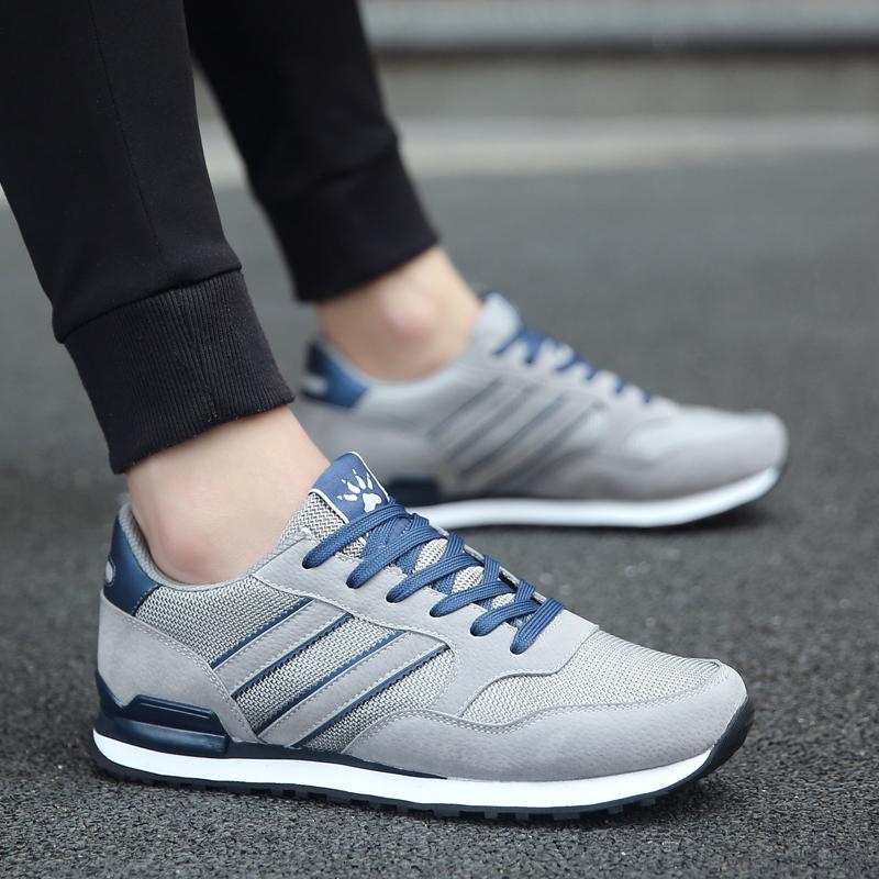 Men's Casual Running Comfort Sports Mesh Breathable Lace Up Platform Hiking Large-sized Fashion Jogging Shoes Tenis Para Hombre