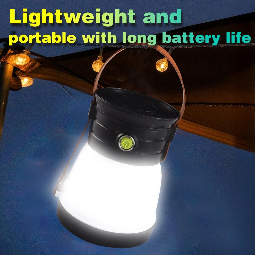 Solar Tent Lantern with Power Bank Function, Long Lasting,COB+LED Dual Light,USB Backup,Perfect for Camping,Hiking,Power Outage