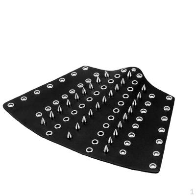 Punk Wide Black PU Leather Rivet Arm Bracers Gauntlets Guard Cuff