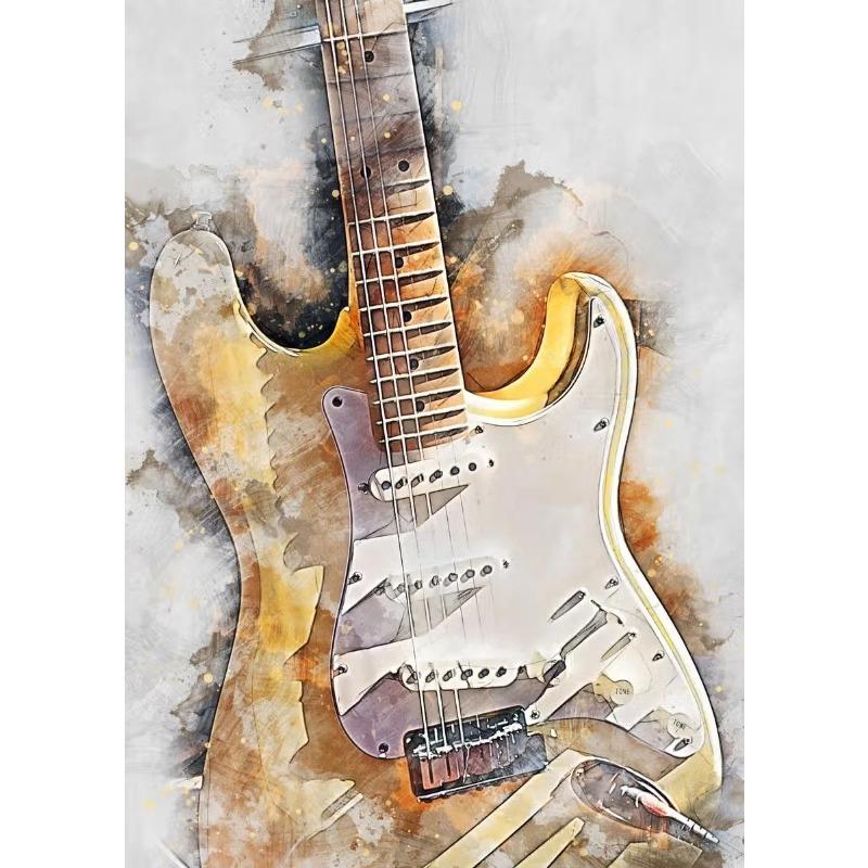 Watercolor Art Music Instrument Posters Saxophone Violin Cello Guitar Piano Canvas Print Paintings Caudros Wall Art Home Decor