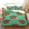 Riccio Riccio Carino Marrone Fantasia Riccio Set Biancheria da Letto Singolo Twin Matrimoniale Queen King Cal King Size Letto Set Biancheria