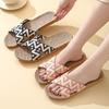 [Buy One Get One Free] Linen Slippers Women's Summer Indoor Thick-bottomed Non-slip Couple's Home Cotton and Linen Cool Slippers Men