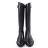 Excellent LOUIS VUITTON Knee-high boots LV logo leather black leather Women 36 Used