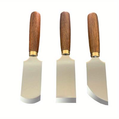 1Pc Professional Leather Cutter Paring Knife Leather Skiving Thinning Knife Cut Steel Wood Handle DIY Handmade Tool