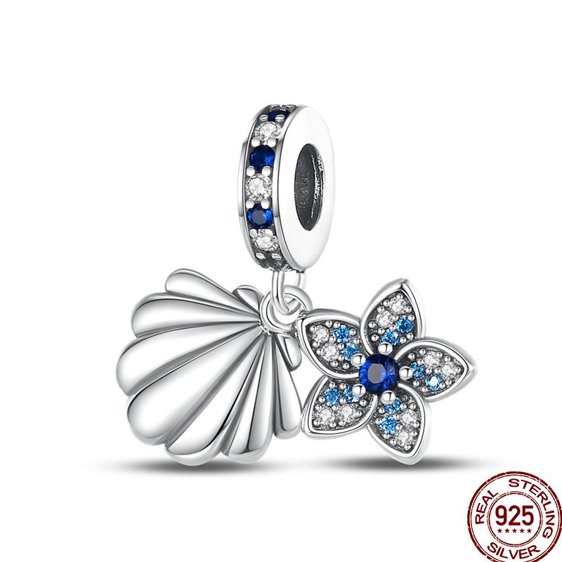 Copper Blue Zircon Beads Ocean Crab Starfish Ship Series Summer Suitable For 3Mm Original Bracelet Diy