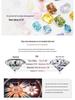 European-American Cross-border Zircon Ring: Women's S925 Sterling Silver, Two-Tone Candy Design, Light Luxury, Colored Zircon, Index Finger Ring
