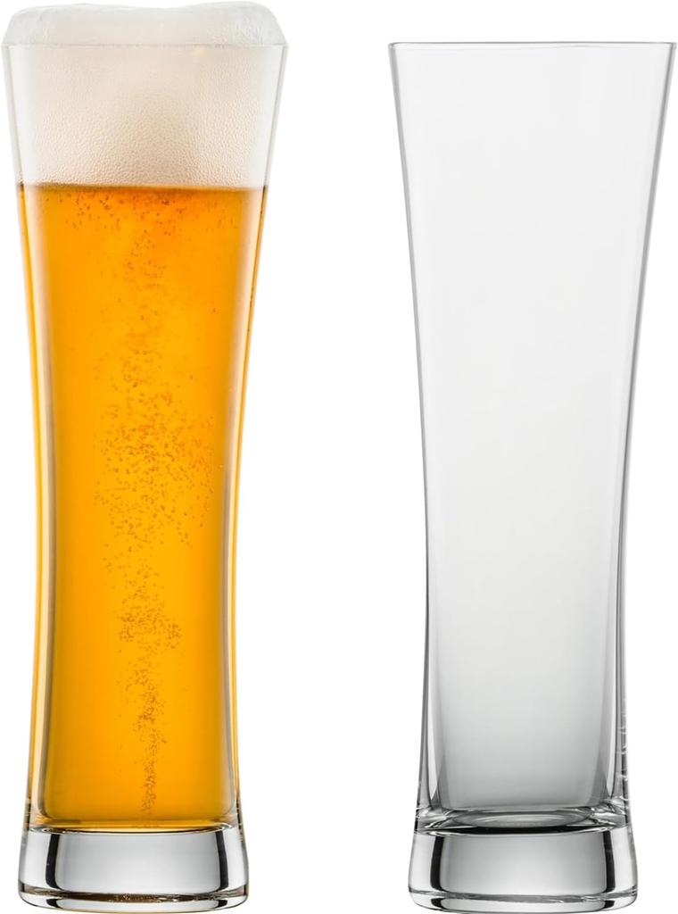 ZWIESEL GLAS Break-Resistant Beer Glasses, Beer Basic, Wheat, Pair of 2, Machine-Made (m130005)