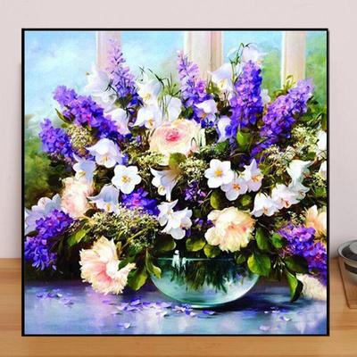 Pittura diamante fai da te bellissimi fiori kit punto croce mosaico arte pittura diamante cerchio completo/diamante quadrato decorazione della casa