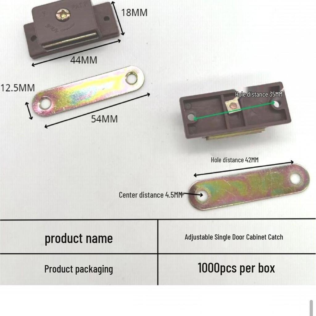 ABS Plastic Single Door Magnetic Catch Clip for Cabinet/Wardrobe