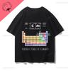 Chemical Eleunisext Periodic Table Cat Science Engineering Funny Unisex Unisex Pure Cotton Printed TShirt Couple Short Sleeve Clothes