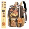 Oxford Cloth Capybara Backpack Waterproof Children's Backpack Cartoon Animal School Bag  Gifts