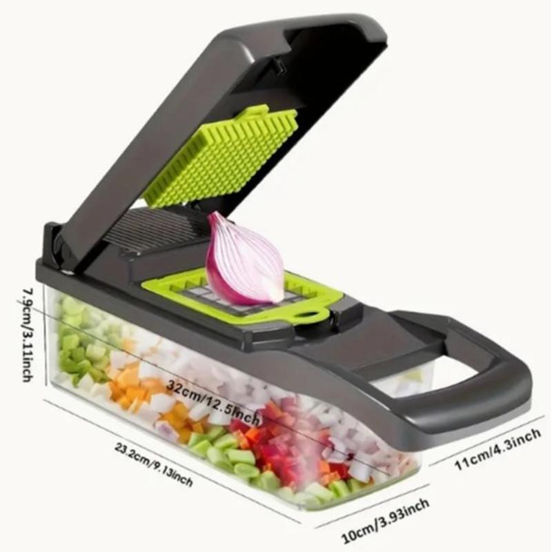 Vegetable Cutter Multifunctional Kitchen Tool 5-in-1 Food Chopper for Tomato Carrot Cheese Onion Handheld Slicer Dicer Grater