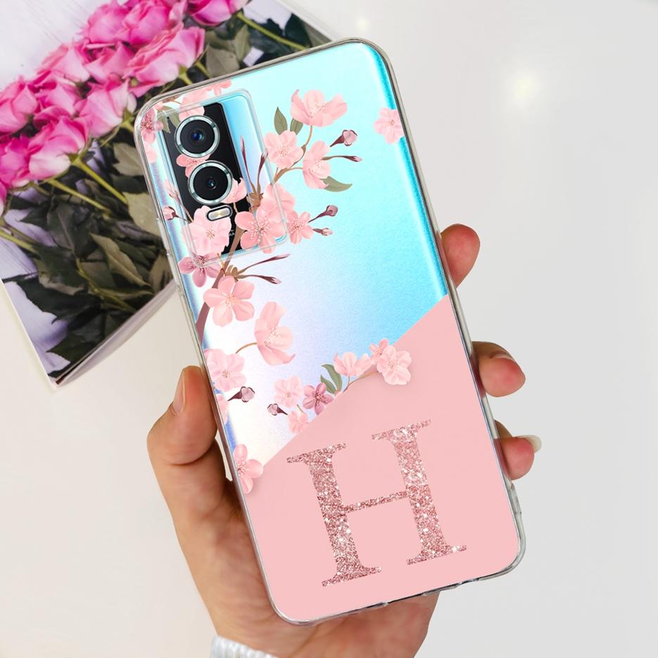 

For Vivo Y76 5G Case Vivo Y76s V2156A Stylish Letters Cover Soft Silicone Phone Cases For Vivo Y74s Y 76 s VivoY76 Fundas Bumper Vivo Y76s
