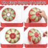3PCS Pink Red Color 3D Strawberry Lantern Strawberry Shape 3D Design Paper Lantern Handheld Type Hanging Pendant Folding Lantern