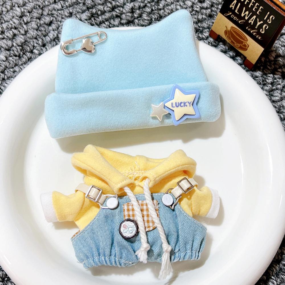 For 17cm Labubu Doll Clothes Fashion Clothes Hoodies Doll Clothes Color Match Hoodies Dolls Accessories Cute Decoration Little Cloths