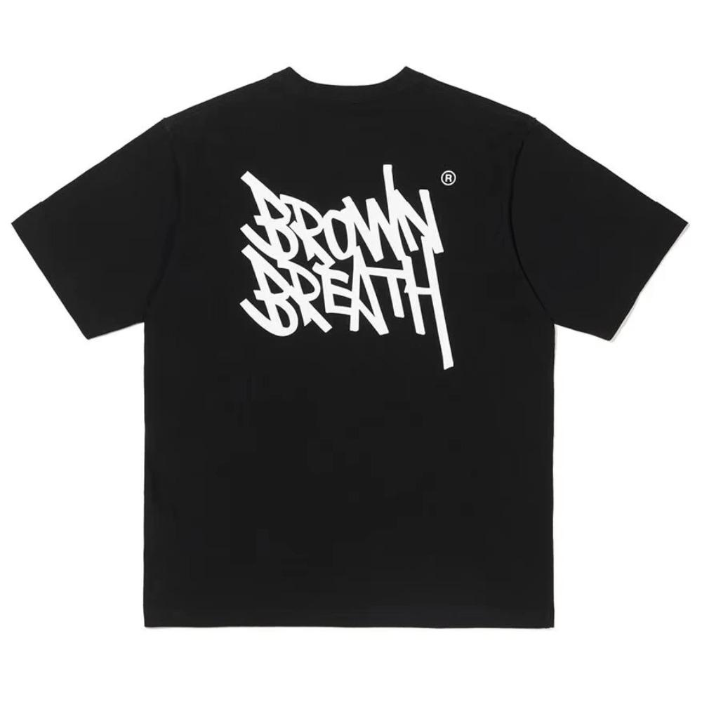 Korean Trend Brand Y2K Style T-shirt High Quality Printed Letters Black Gray Round Neck Short Sleeve Lazy And Comfortable Style