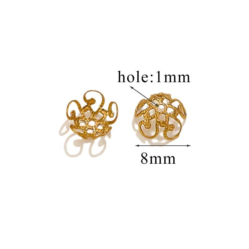 Stainless Steel Petal Bead Caps, Bead Caps with 18k Vacuum Plating, Diy Necklace Bracelet Jewelry
