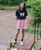 Metapeo Met Ribbon Print Skirt Pants Pink