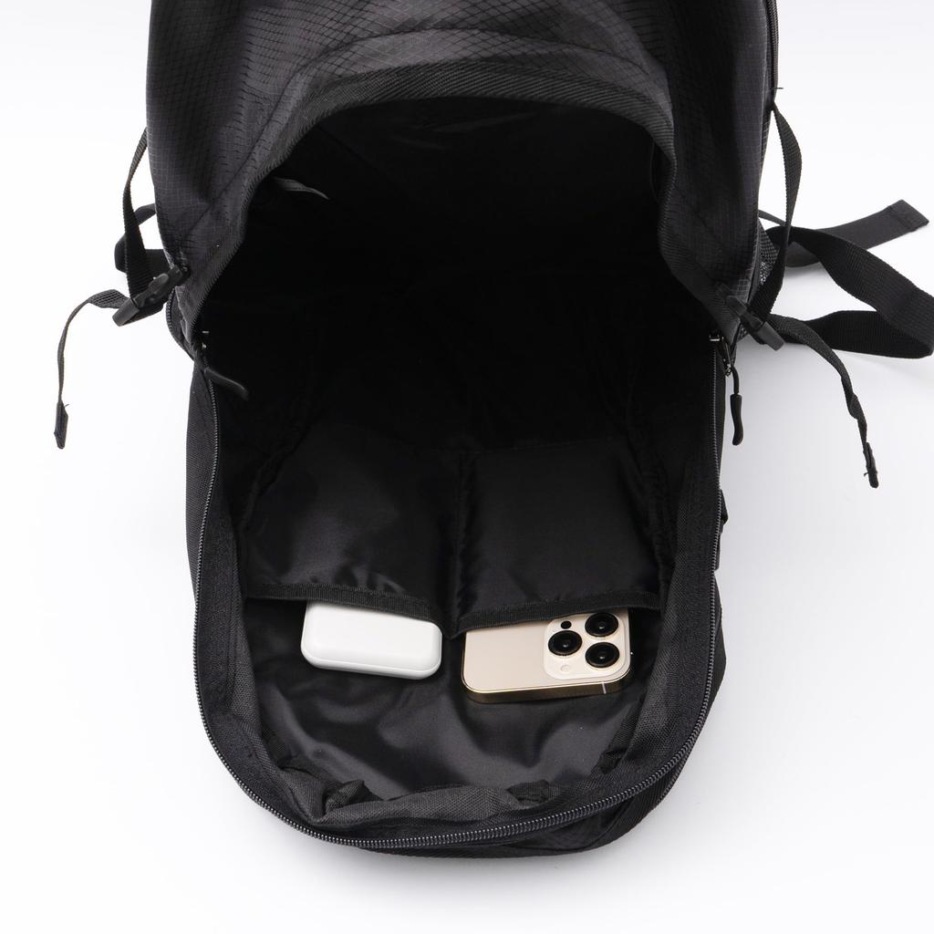 [Logospark] Backpack, L Size, Reflector, Daypack, Black, Large