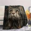 Plush Cats  Print Flannel Blanket, High quality Comfortable for All Seasons, Home Decor, Warmth and Comfort