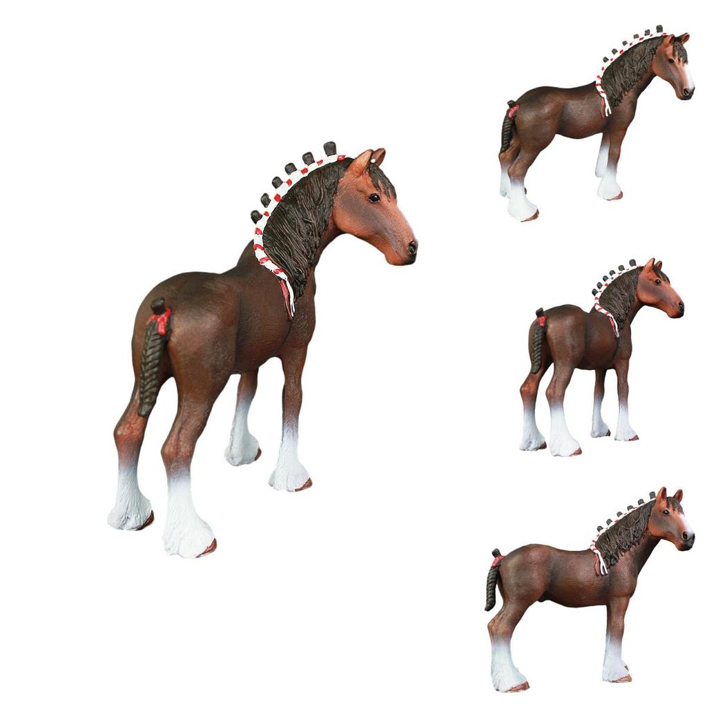 Realistic Pvc Horse Model Toy Cute And Healing Farm Animal Figurine For Decoration 12*5.5*12cm