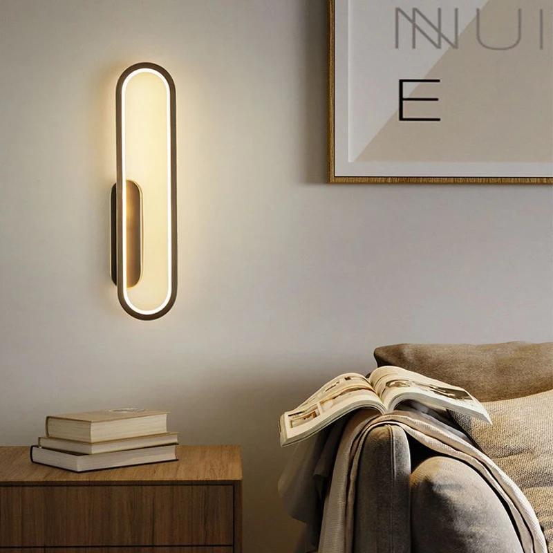 Minimalist LED Wall Lamp Luster Iron Art 85-265v for Bedroom Living Room Light Home Decoration Bedside Nordic Wall Sconce Lamps