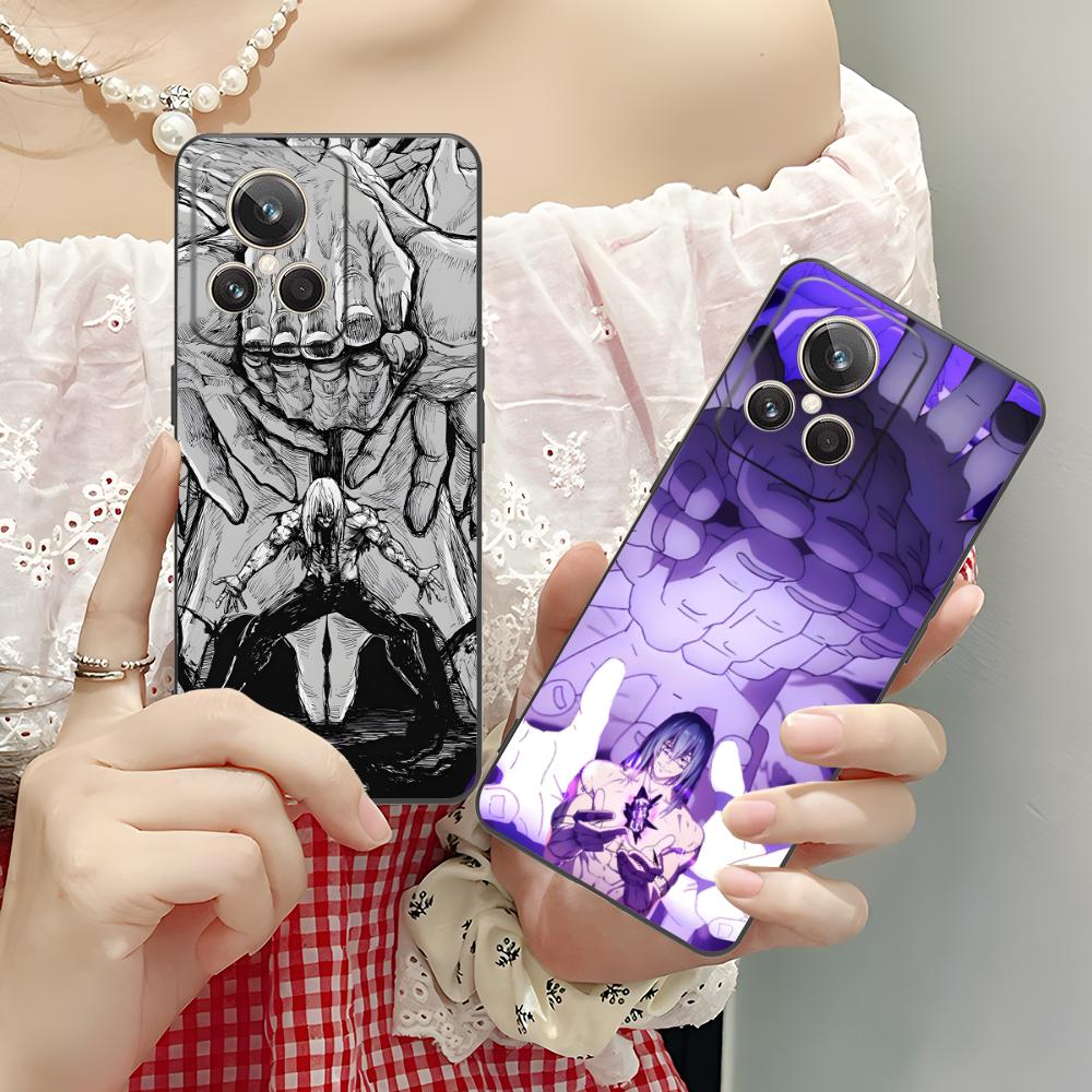 JJK Mahito Phone Case for Realme GT 8 Neo Pro C75 73 71 C67 65 C55 53 C35 31 C20 15 Soft TPU Shockproof Cover