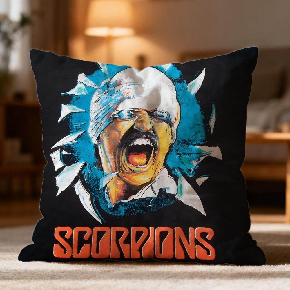 Popular S-Sscorpionses Cushion Cover Soft Washable Pillow Case Multi-Scene for Couch Bed Travel Office Use