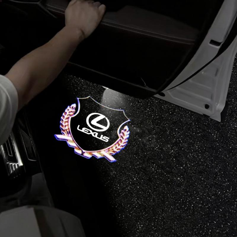 2026 Hot Interior Stickers LED Car Door Projector Welcome Ghost Shadow Light Accessories For Lexus RX ES GX LS LX IS GS UX Serie