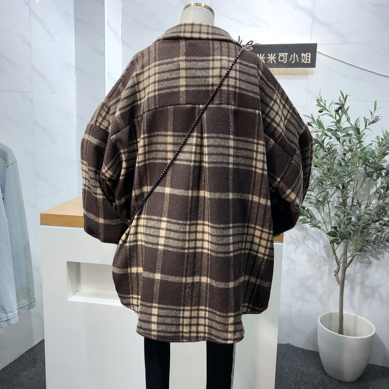 Plaid Shirt for Women Loose Long Sleeve Women's Shirt Jacket All Match Casual Coat 2026