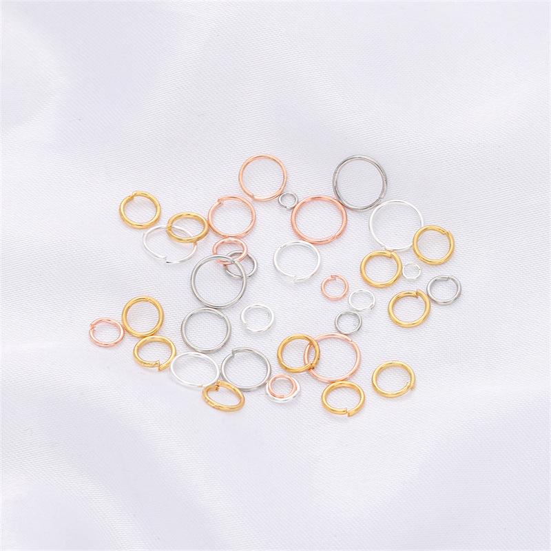 Gold-Filled Silver-White Open Jump Rings for DIY Jewelry