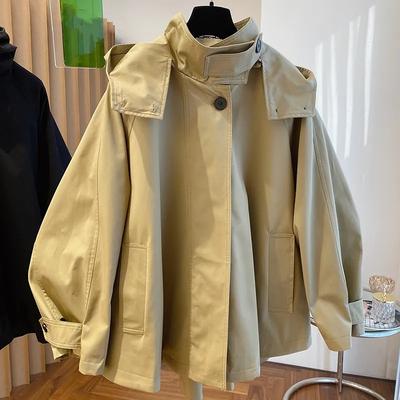 Women Spring Autumn Casual Loose Long Sleeve Trench Coat Short Windbreaker Women Outerwear