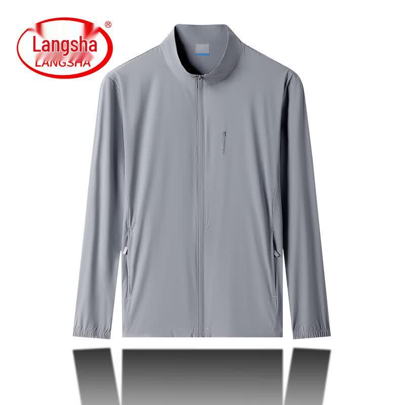 Langsha Men's Quick-Dry UV Protection Stand-Collar Jacket