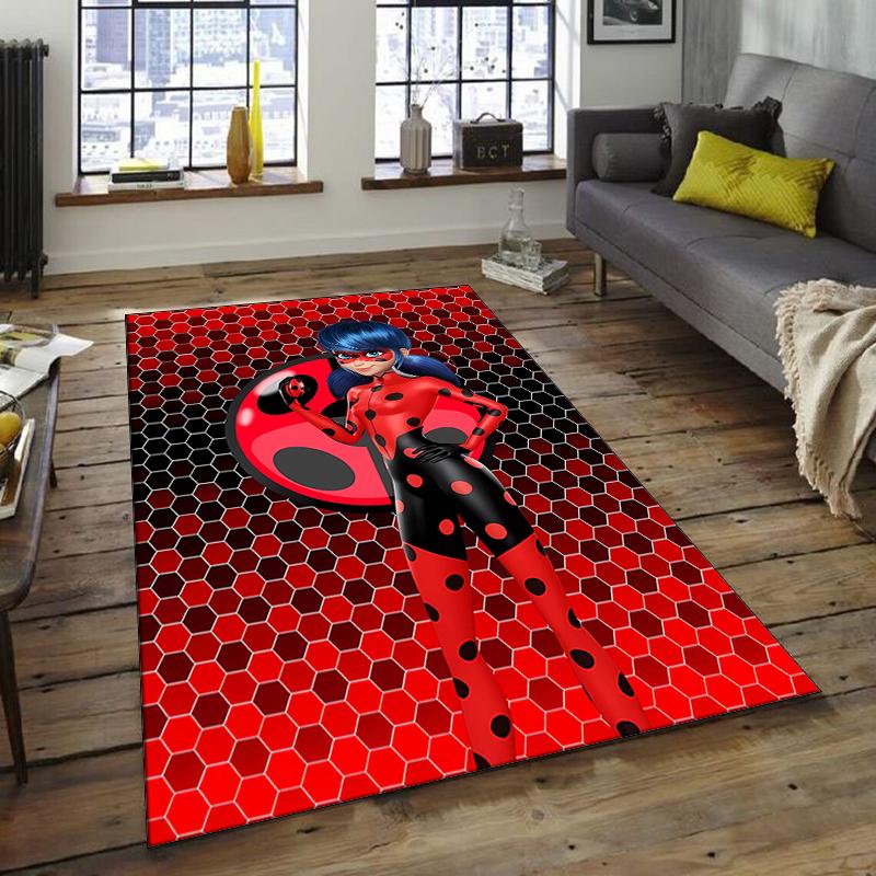 1pc Ladybug (5) Design Area Rug - Non-Slip, Soft & Cozy Floor Mat for Living Room, Bedroom, Office - Indoor/Outdoor Decorative Carpet