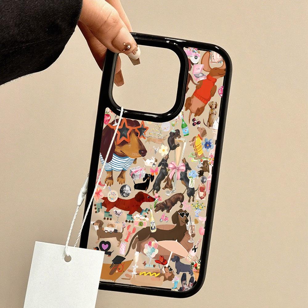 Acrylic Phone Case for iPhone 11 12 13 14 Pro 12 14 16 Pro Max for Samsung A16 A36 A56 S24 FE High-quality Painted Anti-fall Mobile Phone Case