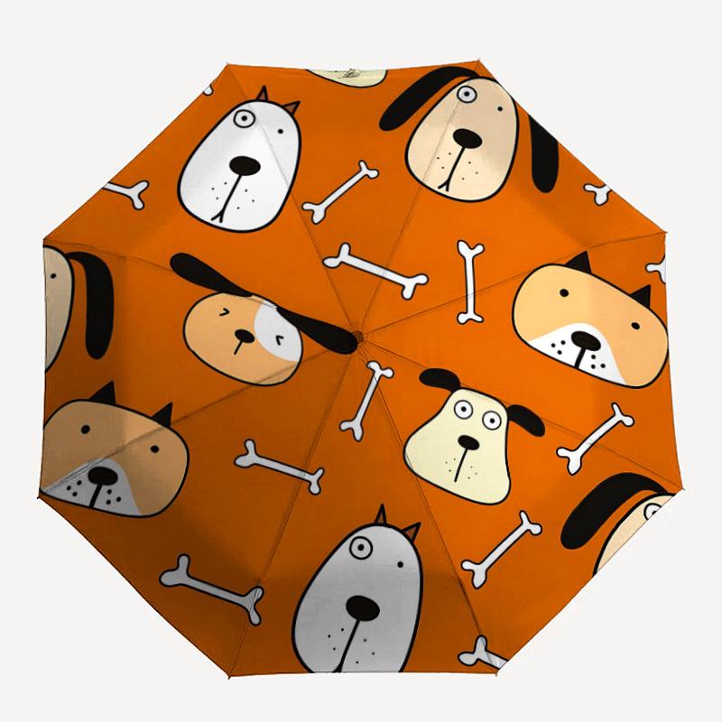 

1pc Dogs, Bones Automatic Folding Umbrella, Portable & Foldable Design with 8 Ribs, Casual Outdoor Accessory yy250805086