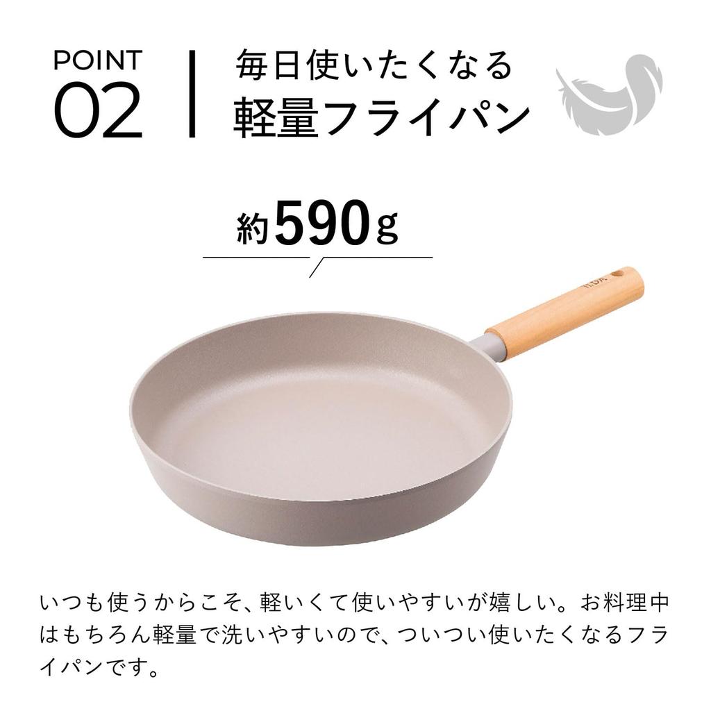 Apide TI:DA Titanium & Diamond Coated Frying Pan, 24cm, Gray