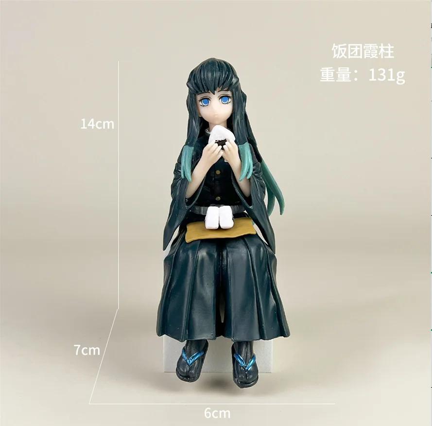 Anime Demon Slayer Sit Eating Rice Figure Tanjirou Nezuko Kyoujurou Tengen Tokitou Muichirou High Quality Figurine