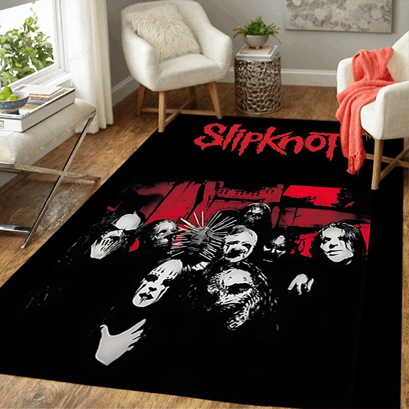 1 Stück Slipknot Band Poster Teppich, Büroteppich Innen Außen Fußmatte, Rutschfest, Bequem, Wohnzimmer, Weihnachten Halloween, Weihnachtsgeschenk G1187