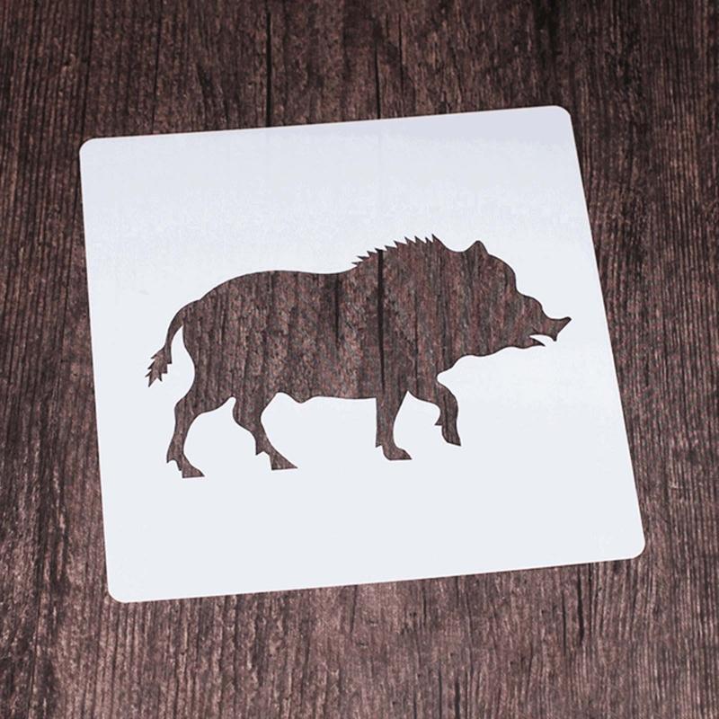 Reusable Animal Painting Stencils Various Pattern Silhouette DIY Craft Templates On Wood Wall Paper Card Canvas Door 9x