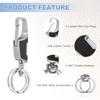 Car Detachable Leather Stainless Steel Buckle Keychain with 2 2 [uxcell] Keychain, Keychain, Rings, Men's & Women's (Black, Pack)