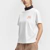 FILA Letter Print Sports Knit Short Sleeve Drop Shoulder T-Shirt Women T-Shirts Cloud-White A11W417105F-WT
