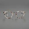 Luxurious Japanese Handmade Gold-Titanium Round Literary Style Glasses Frame for Trendy Men and Women.